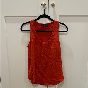 Theory 100% Silk Orange Tank Top